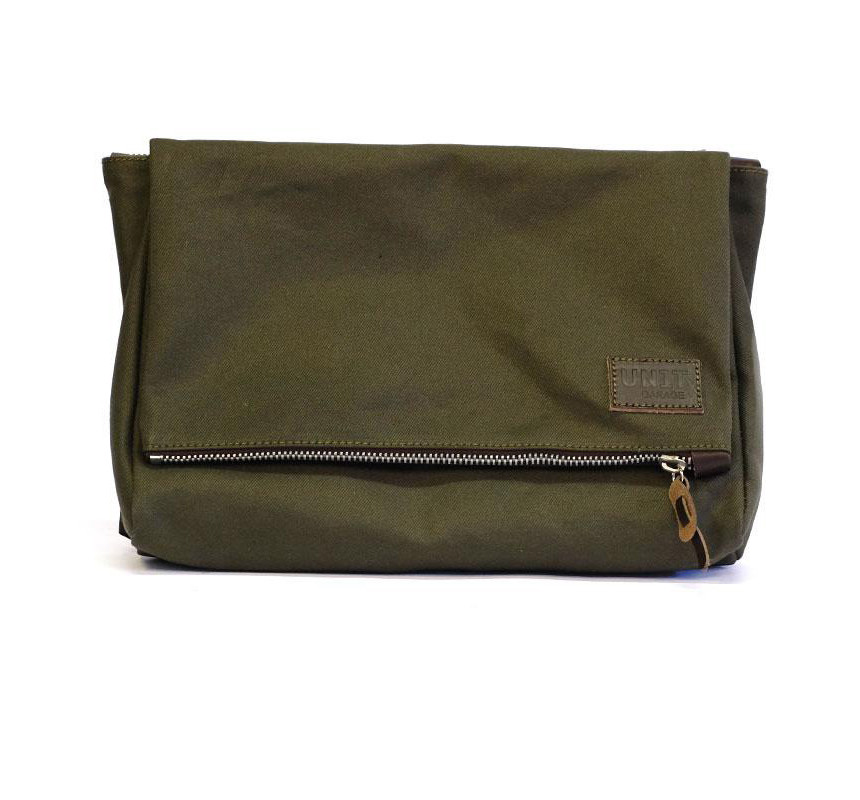 Fezzan canvas office bag - L'atelier Bleu Motostore