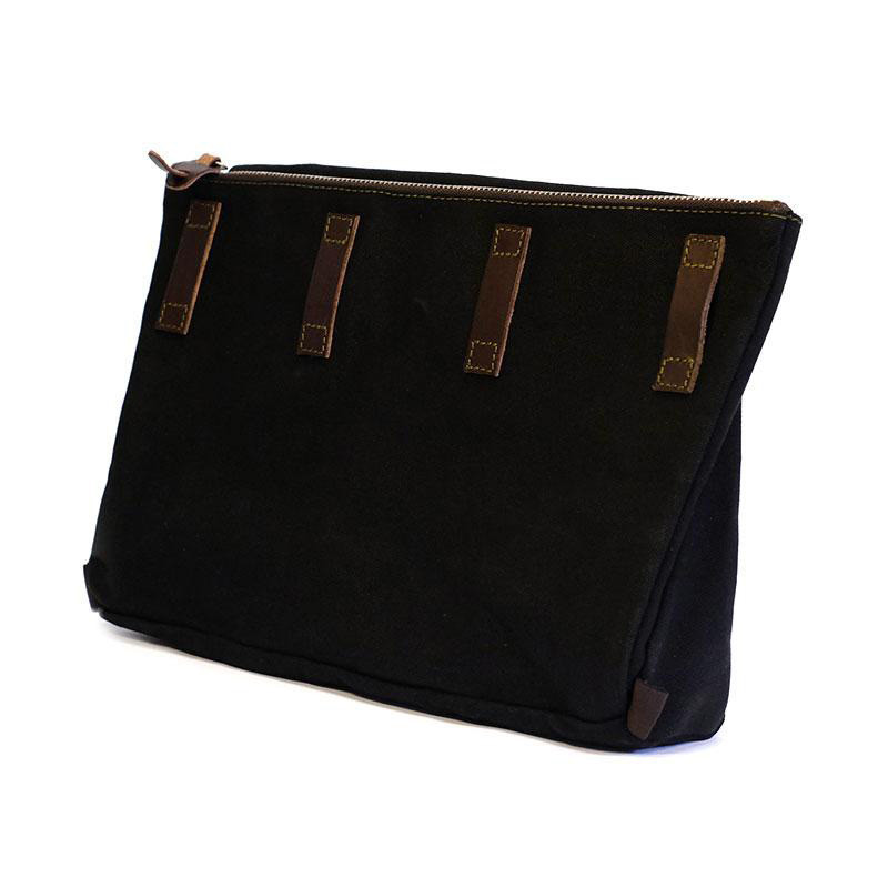 Fezzan canvas office bag - L'atelier Bleu Motostore