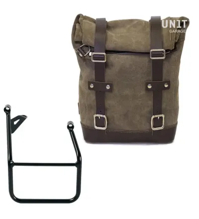 Sacoche latérale en cuir 10l-14l + support droit pour R 1300GS