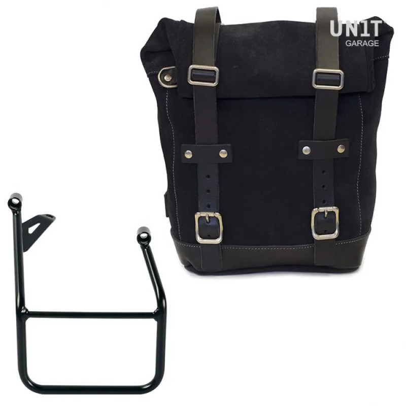 Sacoche latérale en cuir 10l-14l + support droit pour R 1300GS