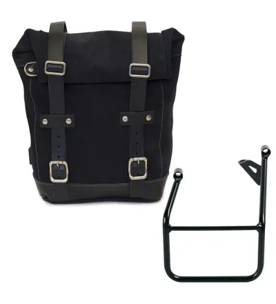 Sacoche latérale en cuir 10l-14l + support gauche pour R 1300GS
