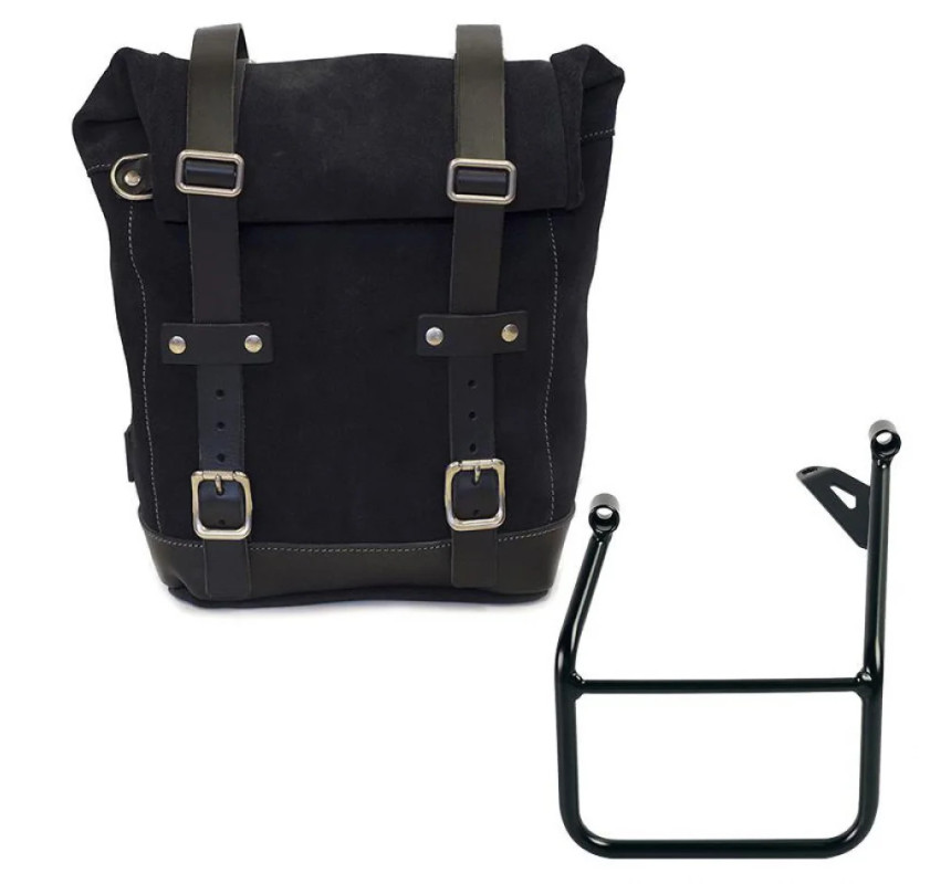 Sacoche latérale en cuir 10l-14l + support gauche pour R 1300GS