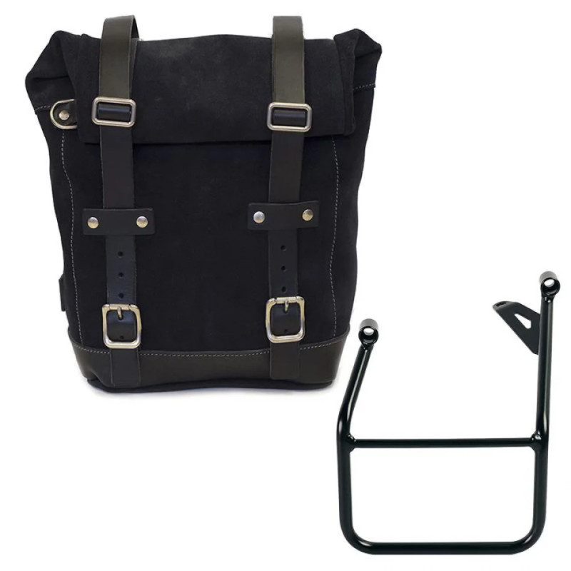 Sacoche latérale en cuir 10l-14l + support gauche pour R 1300GS