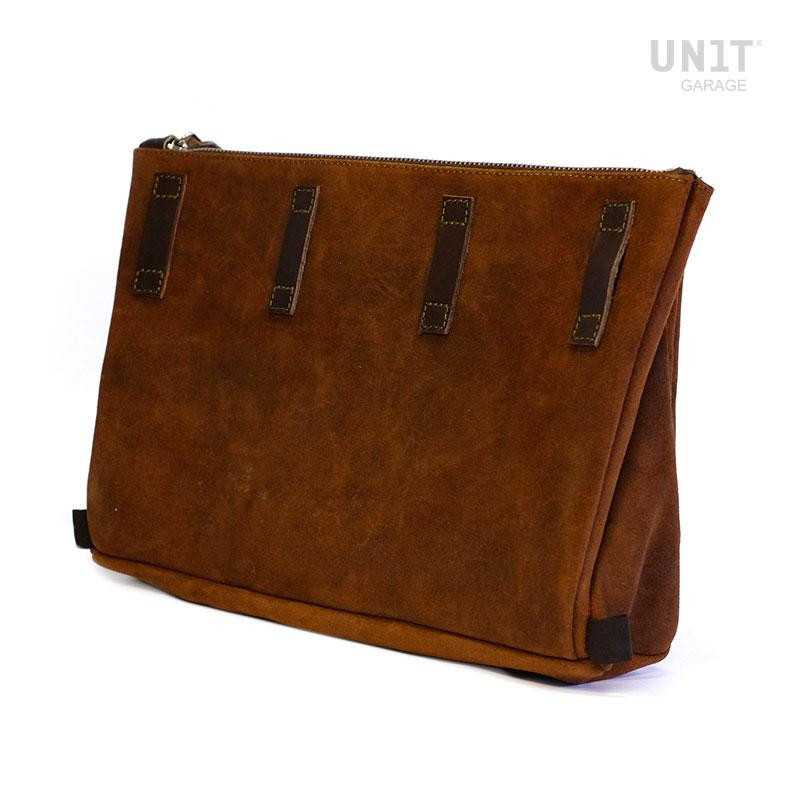 Fezzan suede office bag - L'atelier Bleu Motostore