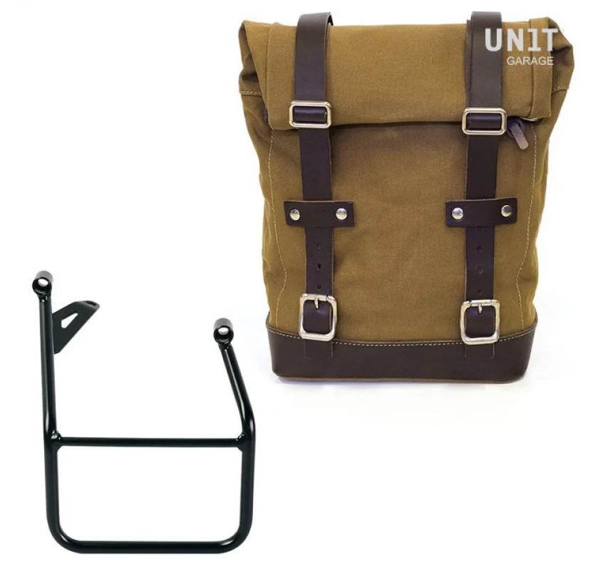 Sacoche latérale en toile 10l-14l + support droit pour R 1300GS