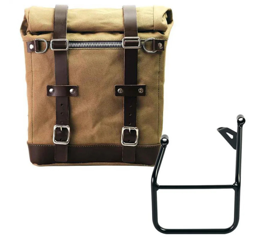 Sacoche latérale en toile 10l-14l + support gauche pour R 1300GS