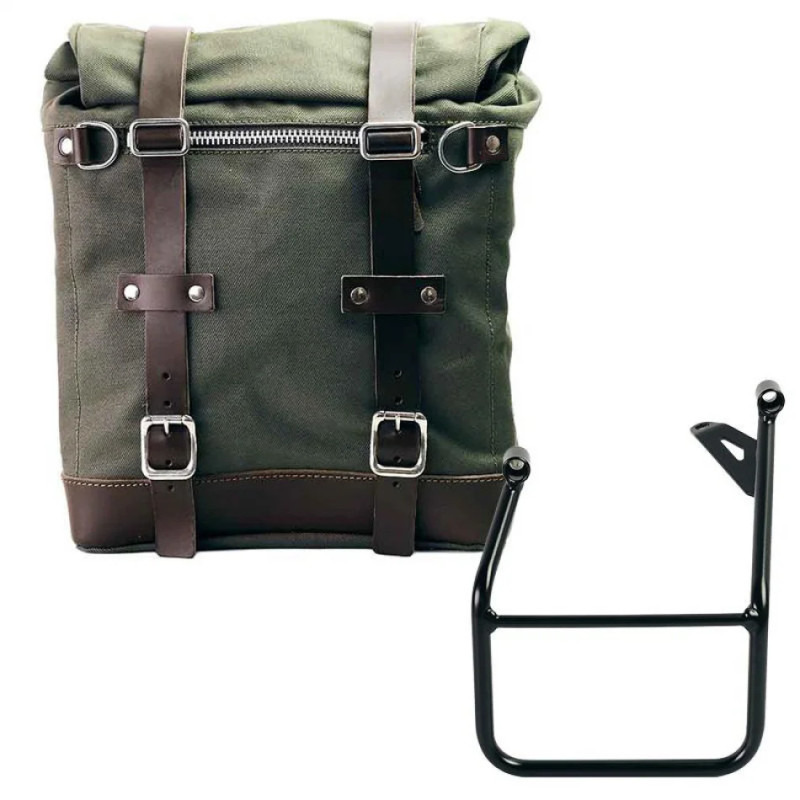 Sacoche latérale en toile 10l-14l + support gauche pour R 1300GS
