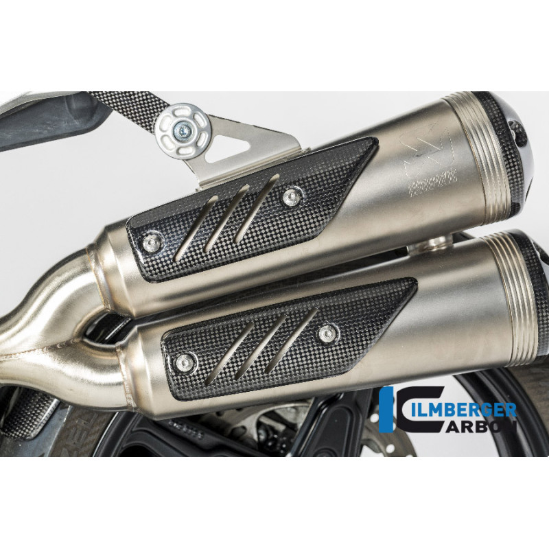 Protections thermiques d'échappement (paire) carbone pour BMW R nineT Scrambler | Ilmberger Carbon