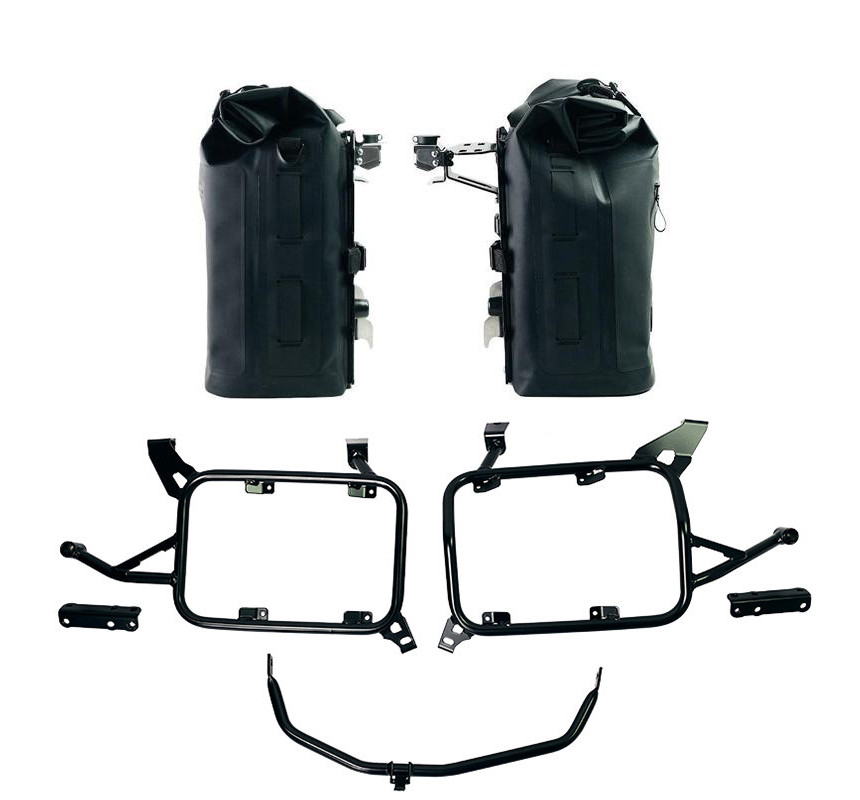 Khali TPU side panniers, 35L–45L + lockable mounts + mounts for the F 900GS ADV – L'atelier Bleu Motostore