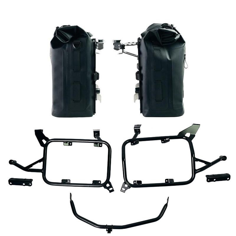 Khali TPU side panniers, 35L–45L + lockable mounts + mounts for the F 900GS ADV – L'atelier Bleu Motostore