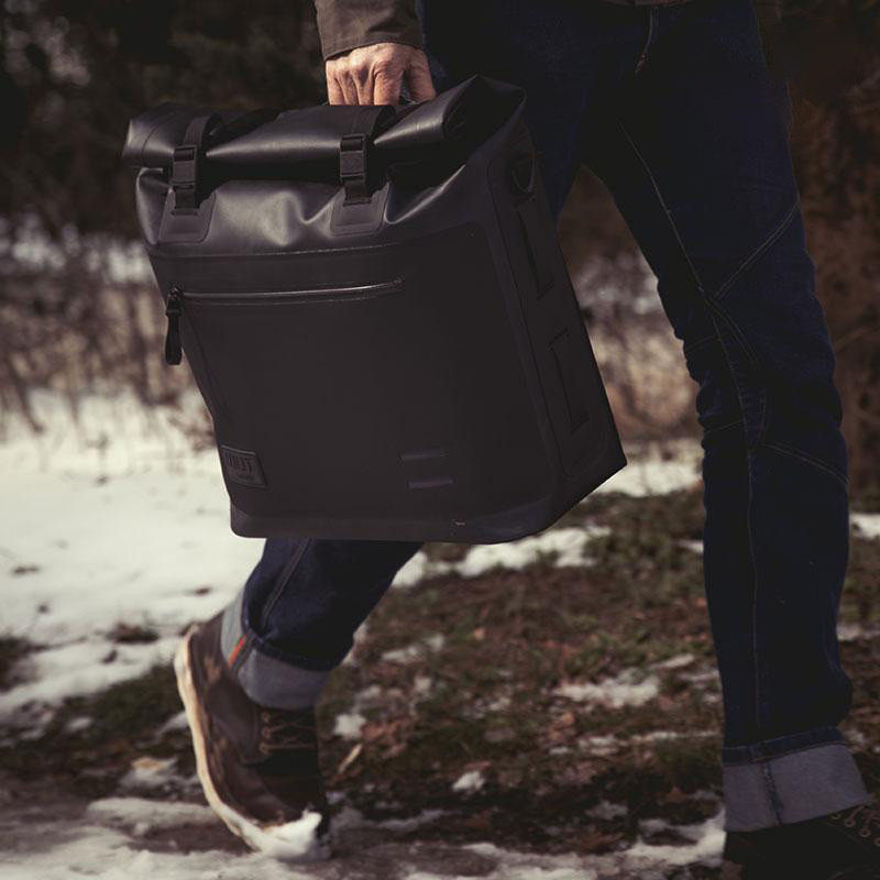 Khali TPU side panniers, 35L–45L, with lockable mounts and brackets for the F 900GS ADV – L'atelier Bleu Motostore