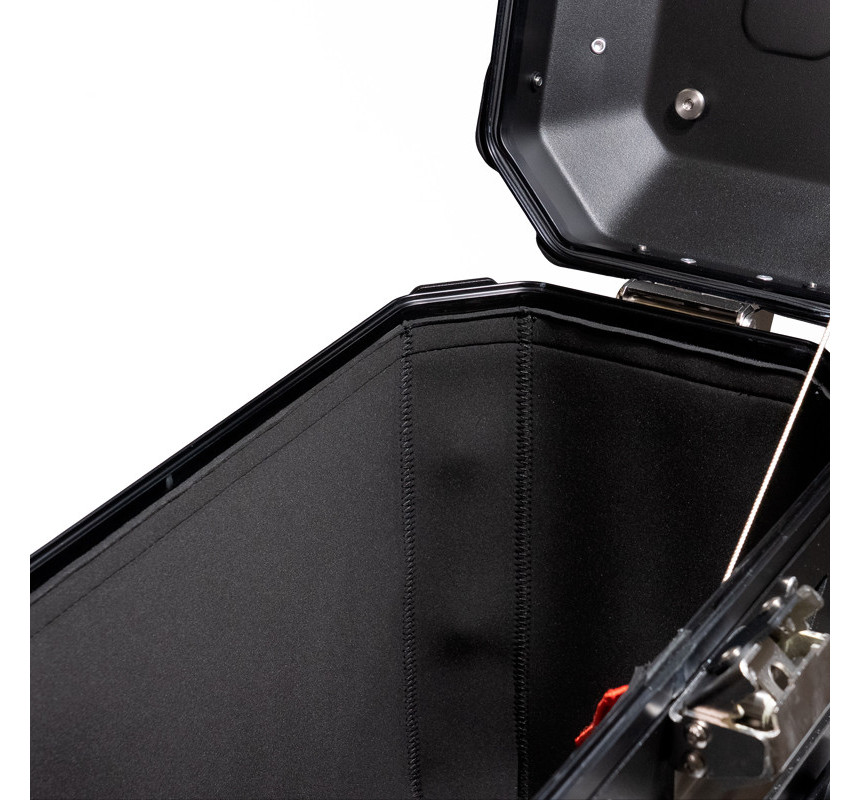Doublure en néoprène 41L pour valise latérale Atlas côté échappement - L'atelier Bleu Motostore