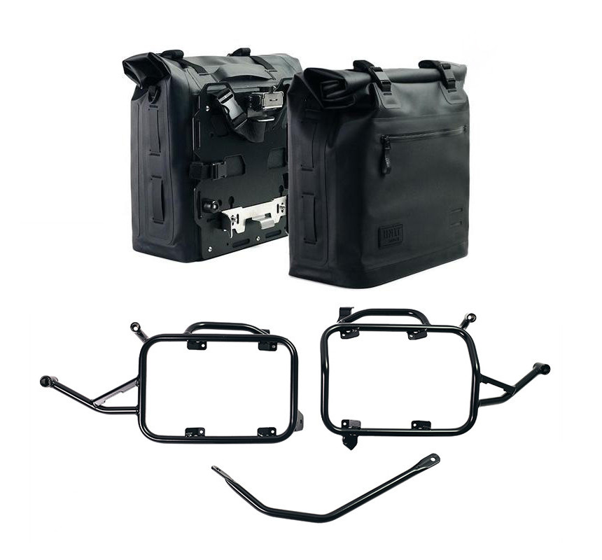 Sacoches latérales Khali en TPU 35L-45L + supports verrouillables + supports pour F 900GS - L'atelier Bleu Motostore