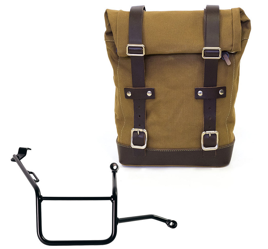 Sacoche latérale en toile 10L-14L + support droit pour F 900GS - L'atelier Bleu Motostore