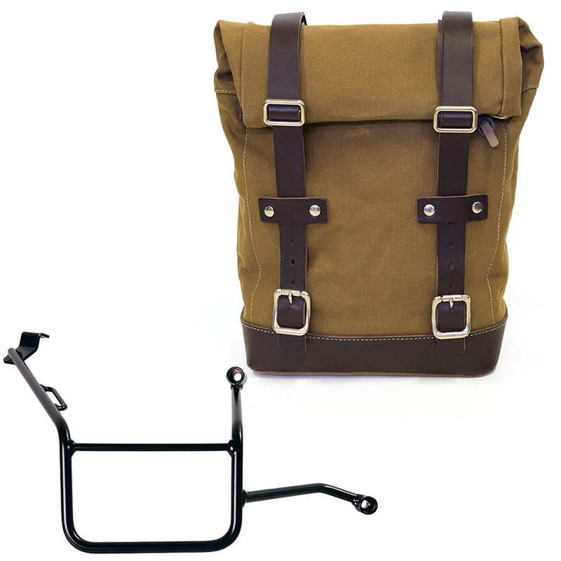 Sacoche latérale en toile 10L-14L + support droit pour F 900GS - L'atelier Bleu Motostore