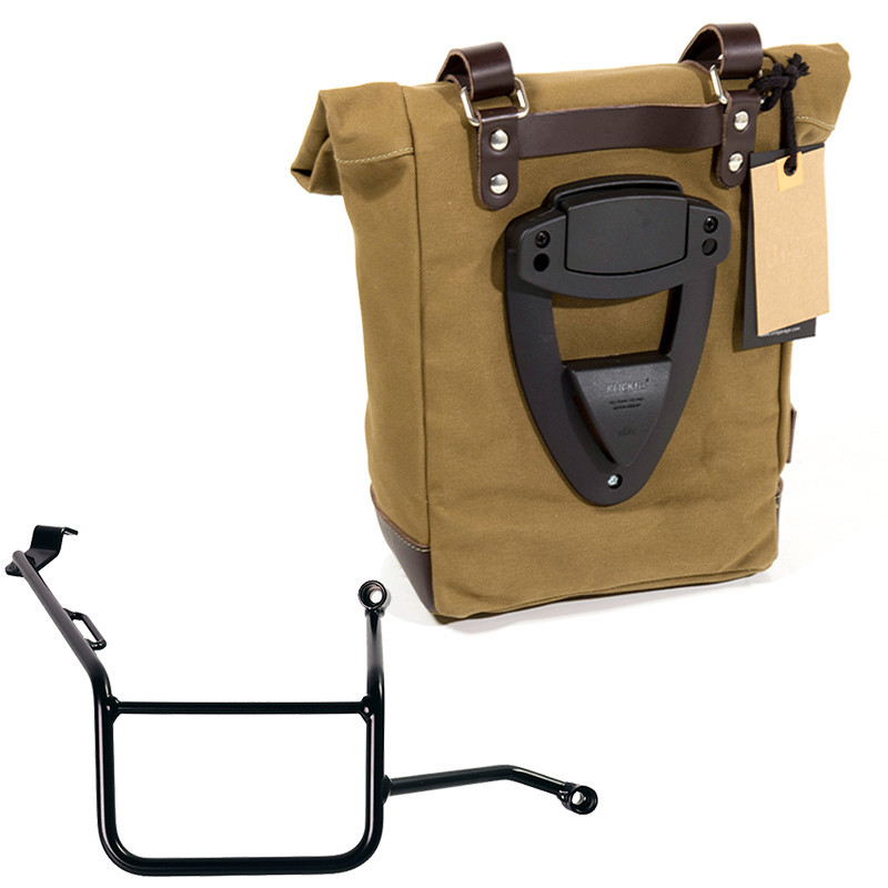 Sacoche latérale en toile 10L-14L + support droit pour F 900GS - L'atelier Bleu Motostore