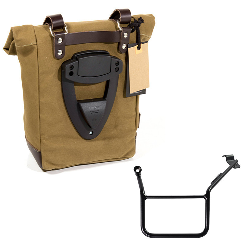 Sacoche latérale en toile 10L-14L + support gauche pour F 900GS - L'atelier Bleu Motostore