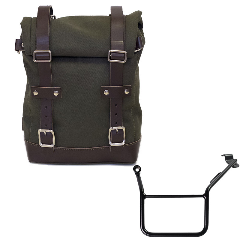 Sacoche latérale en toile 10L-14L + support gauche pour F 900GS - L'atelier Bleu Motostore