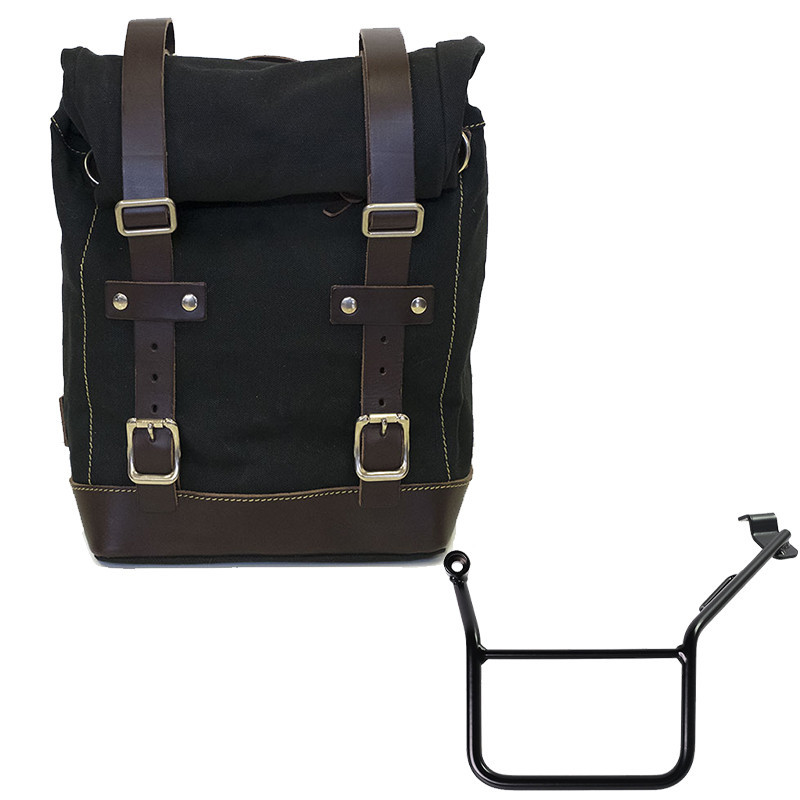 Sacoche latérale en toile 10L-14L + support gauche pour F 900GS - L'atelier Bleu Motostore