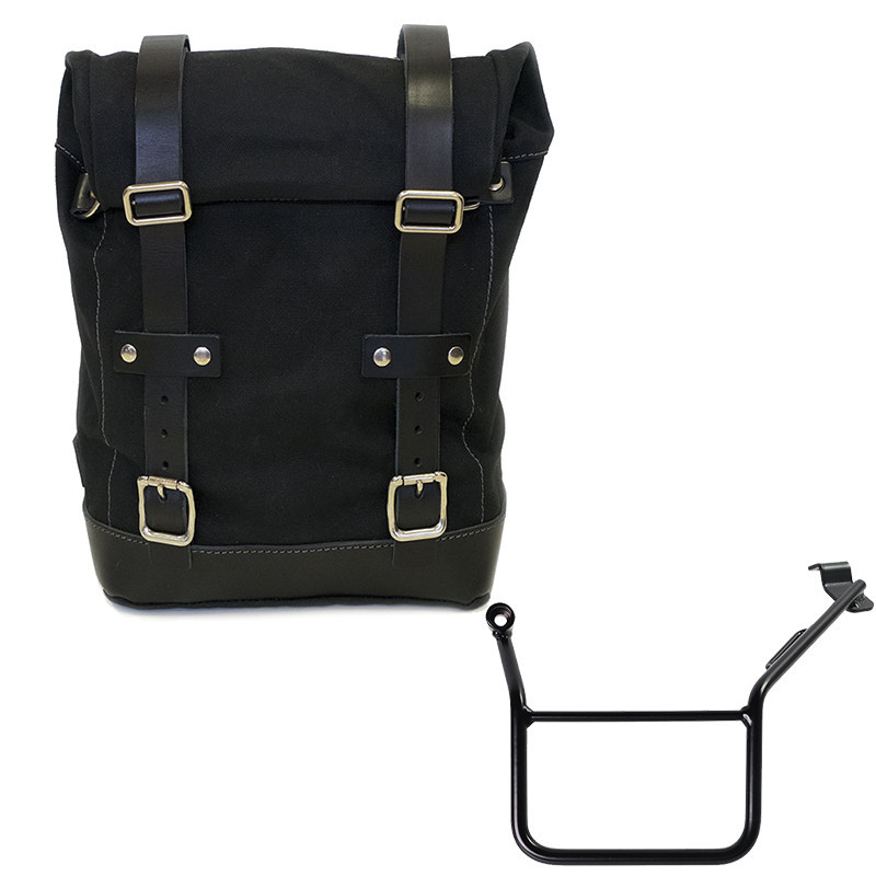 Sacoche latérale en toile 10L-14L + support gauche pour F 900GS - L'atelier Bleu Motostore