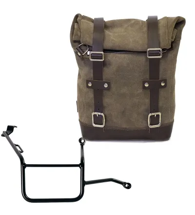 Sacoche latérale en daim 10L-14L + support droit pour F 900GS - L'atelier Bleu Motostore