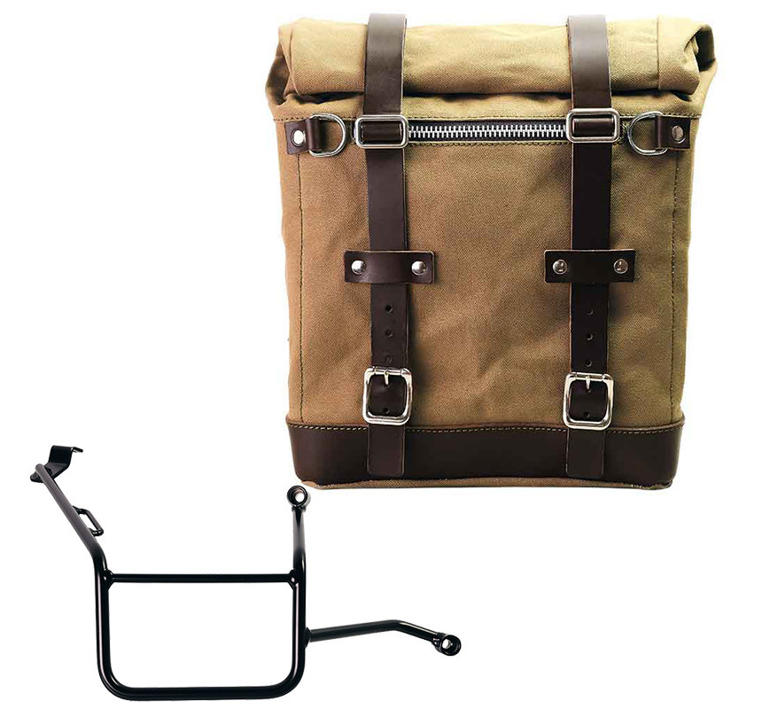 Sacoche latérale en toile 22L-30L + support droit pour F 900GS - L'atelier Bleu Motostore