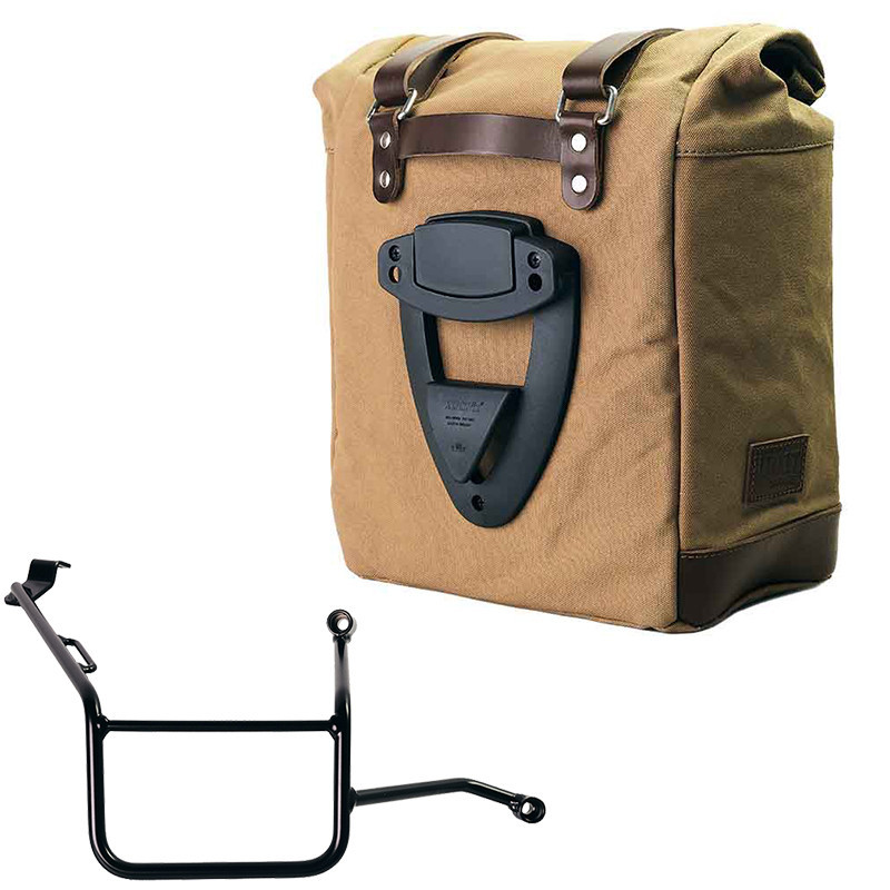 Sacoche latérale en toile 22L-30L + support droit pour F 900GS - L'atelier Bleu Motostore