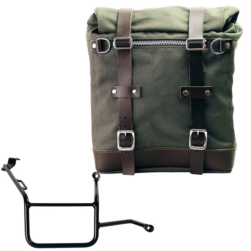 Sacoche latérale en toile 22L-30L + support droit pour F 900GS - L'atelier Bleu Motostore