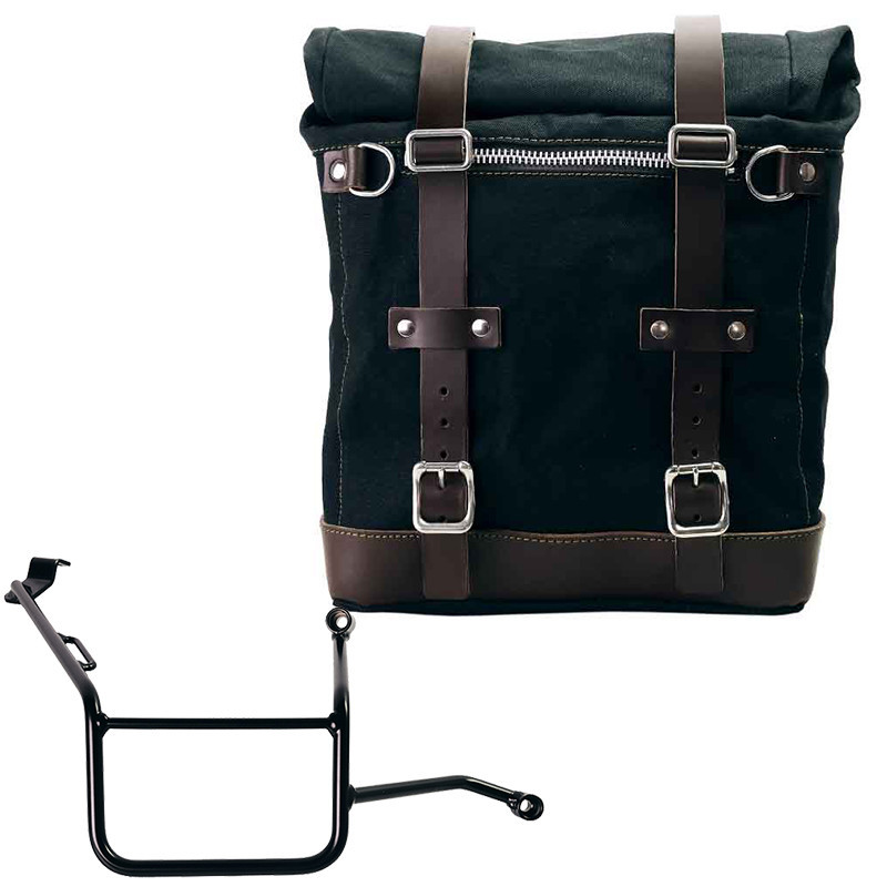 22L–30L canvas side pannier + right-hand mount for the F 900GS – L'atelier Bleu Motostore