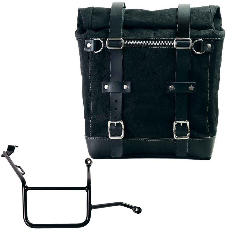 Sacoche latérale en toile 22L-30L + support droit pour F 900GS - L'atelier Bleu Motostore