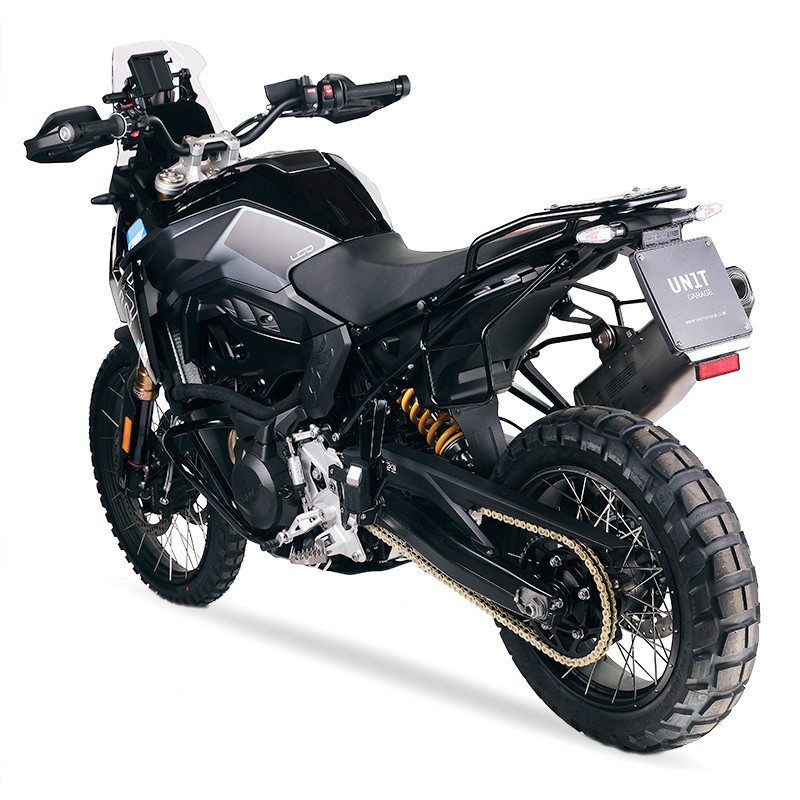 Sacoche latérale en toile 22L-30L + support gauche pour F 900GS - L'atelier Bleu Motostore