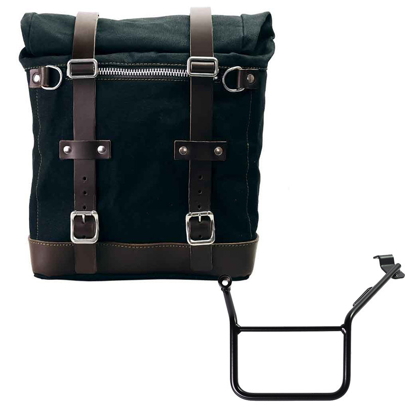 Sacoche latérale en toile 22L-30L + support gauche pour F 900GS - L'atelier Bleu Motostore