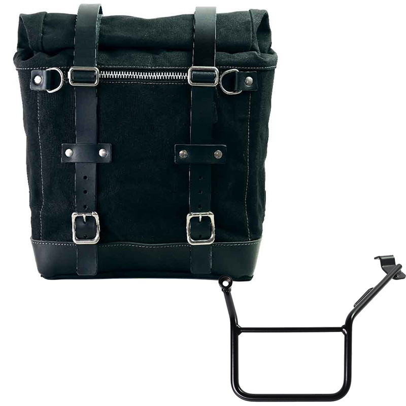 22L–30L canvas side pannier + left-hand mount for the F 900GS – L'atelier Bleu Motostore