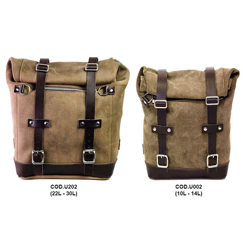 Sacoche latérale en daim 22L-30L + support droit pour F 900GS - L'atelier Bleu Motostore