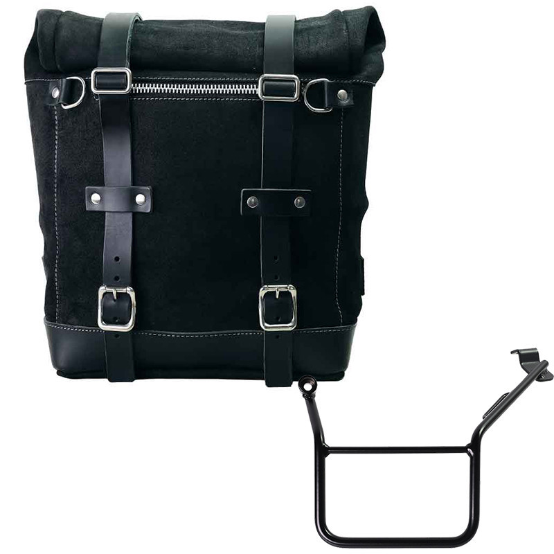 22L–30L suede side pannier + left-hand mount for the F 900GS – L'atelier Bleu Motostore
