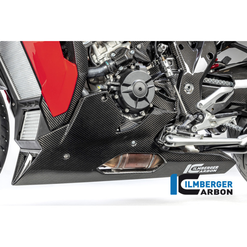 Sabot moteur version longue avec béquille centrale carbone pour BMW S 1000 XR | Ilmberger Carbon