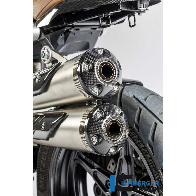 Embouts d'échappement (paire) carbone pour R nineT Scrambler