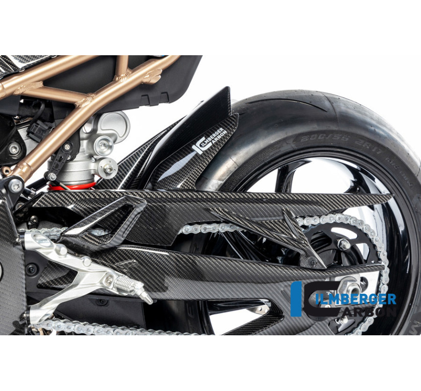 Garde-boue arrière avec protège-chaîne carbone pour BMW S 1000 R (E5+) | Ilmberger Carbon