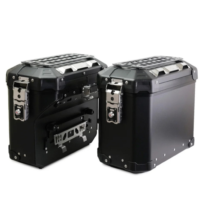 Paire de valises Atlas en aluminium 39L + 32L + supports Atlas pour R