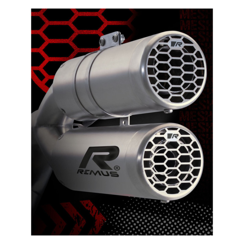 Silencieux Double Mesh haut pour R nineT Scrambler et R nineT Urban G/S échappement haut | Remus