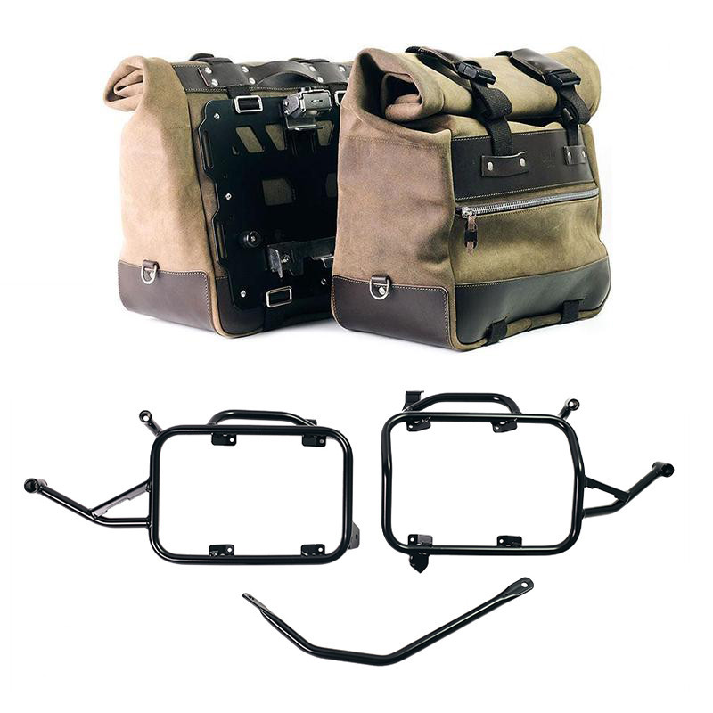 Cult 40L–50L leather side panniers + lockable mounts for the F 900GS – L'atelier Bleu Motostore
