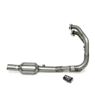 Collecteur racing sans catalyseur avec correcteur voyant pour BMW F 450 GS