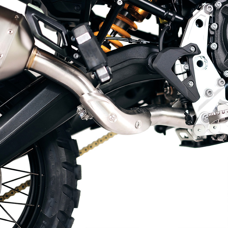 Stainless steel catalytic converter for the F 900GS and ADV – L'atelier Bleu Motostore
