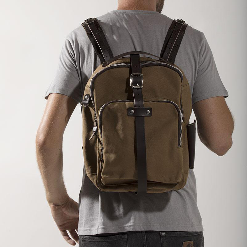 23L canvas tank bag - L'atelier Bleu Motostore