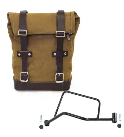 Sacoche latérale en toile 10L-14L + support gauche pour R 1200R - L'atelier Bleu Motostore