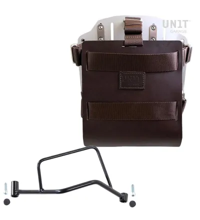 10L–14L leather side pannier rack + right-hand bracket for R 1200R and R 1250R – L'atelier Bleu Motostore