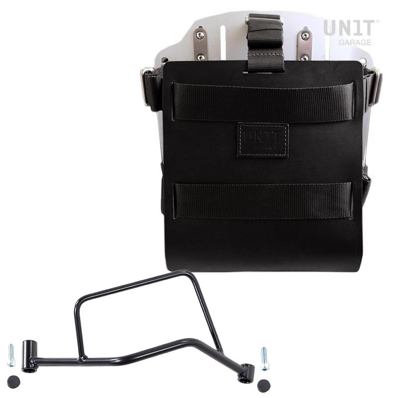 10L–14L leather side pannier rack + right-hand bracket for R 1200R and R 1250R – L'atelier Bleu Motostore