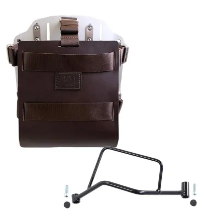Porte-sacoche latéral en cuir 10L-14L + support gauche pour R 1200R et R 1250R - L'atelier Bleu Motostore