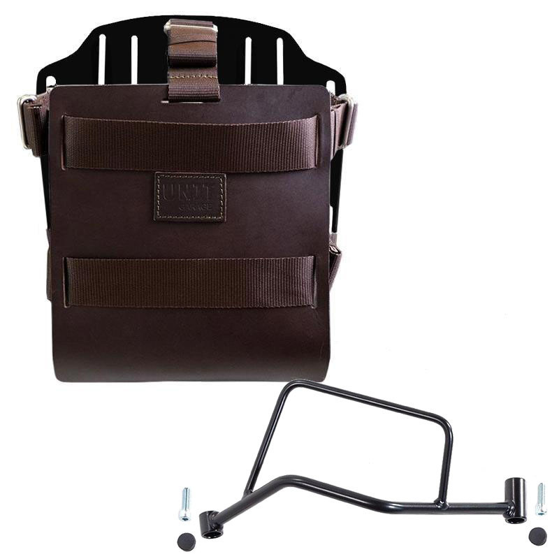 Porte-sacoche latéral en cuir 10L-14L + support gauche pour R 1200R et R 1250R - L'atelier Bleu Motostore