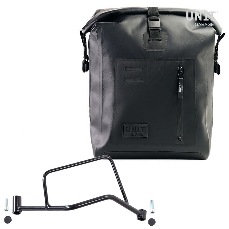 Khali TPU side pannier, 20L–26L, with right-hand mount for the R 1200R – L'atelier Bleu Motostore